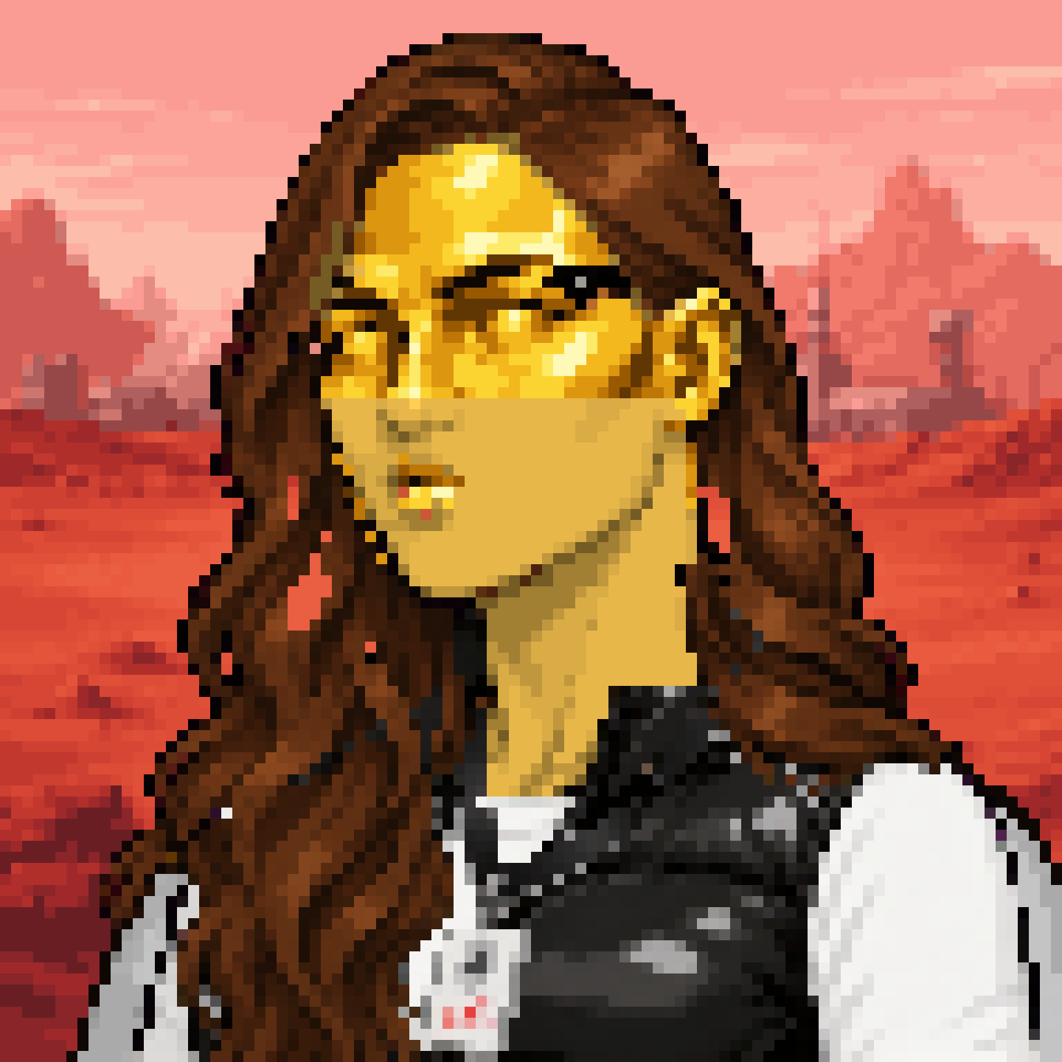 EX-EMPLOYEE 0115, Aurelia, a pixel portrait.
