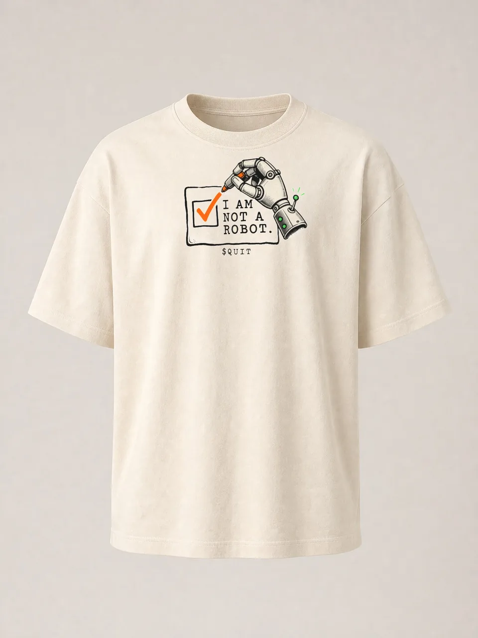Not a Robot Tee, front